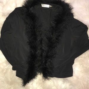 Vintage 90s Calvin Klein Fur Top